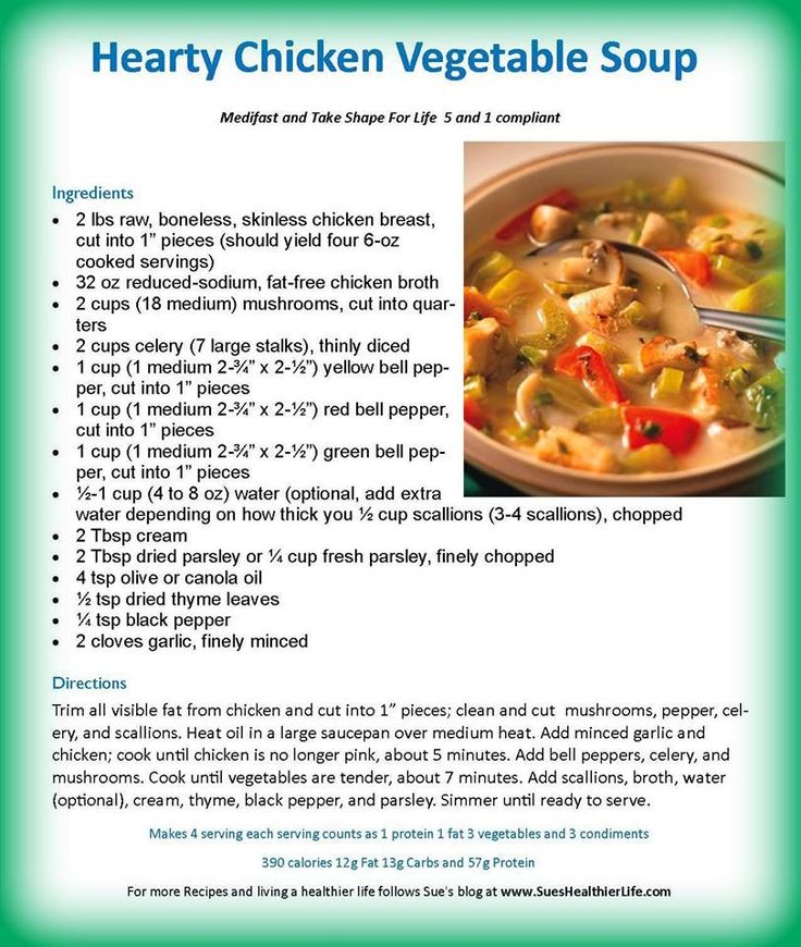 a recipe for hearty chicken vegetable soup