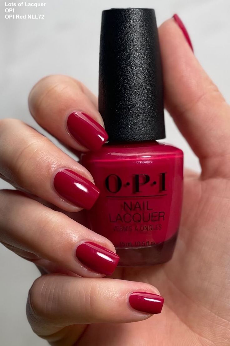 Miami Beat Opi, Tell Me About It Stud Opi, Opi Maraschino Cherry, Opi Cranberry Colors, Cranberry Nail Polish, Christmas Red Opi Gel, Opi Dip Red Colors, Opi Color So Hot It Burns, Holiday Red Nails Opi