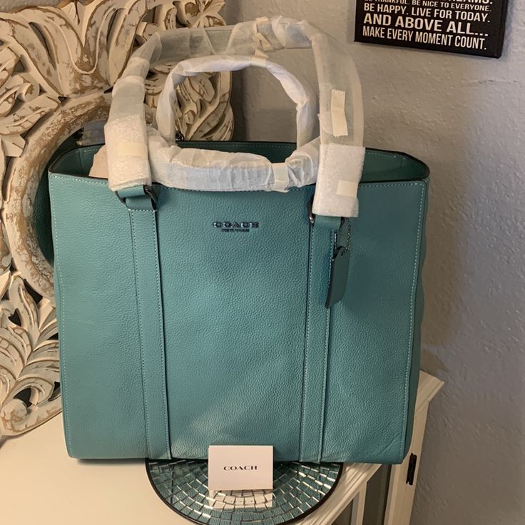 Nwt. Blue/Green. Perfect For Travel Or Everyday On The Go!!!! Measurements: 13.75(L)X5.25(W)X12.5(H). Handle Drop: 4.75(Short), And 10.25(Long). Luxury Light Blue Office Bag, Designer Blue Satchel For Travel, Designer Light Blue Bags For Everyday, Light Blue Top Handle Bags For Office, Luxury Turquoise Travel Bags, Light Blue Tote Satchel For Shopping, Designer Light Blue Tote Shoulder Bag, Designer Light Blue Shopping Bag, Elegant Light Blue Travel Satchel