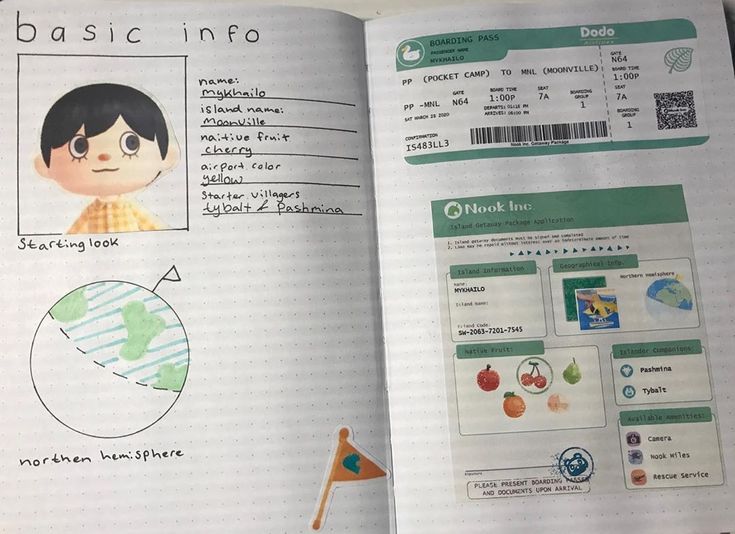 an open book with drawings and information about children's faces on the page in it