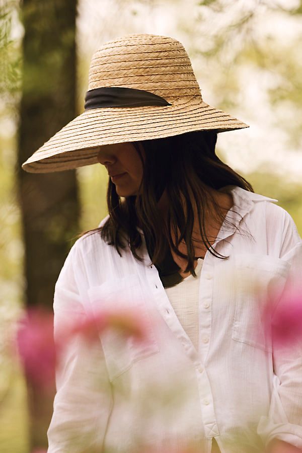 Perfect for the garden, pool, beach, or the farmers' market, this sun hat features a rounded brim that's both functional and stylish. Includes an adjustable elastic sweatband for a comfortable fit. A six inch brim is good for up to UPF50+ sun protection. | Buri Braid Straw Sun Hat at Terrain Summer Lightweight Adjustable Bucket Hat, Lightweight Wide Brim Hat For The Beach, Lightweight Curved Brim Hat For Beach, Lightweight Wide Brim Hat For Beach, Wide-brim Lightweight Hat For Beach Season, Lightweight Curved Brim Beach Hat, Lightweight Wide Brim Hat For Beach Season, Lightweight Beach Hat With Curved Brim, Lightweight Adjustable Fit Summer Bucket Hat