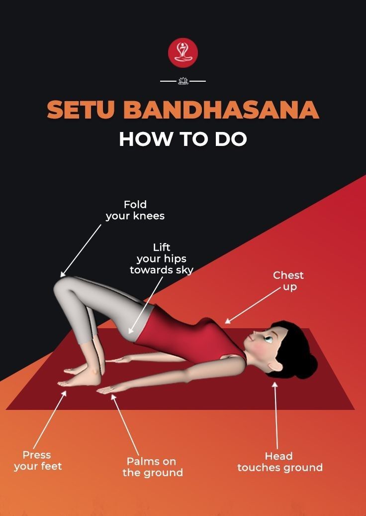 a woman laying on her back with the words setu bandahanaa how to do