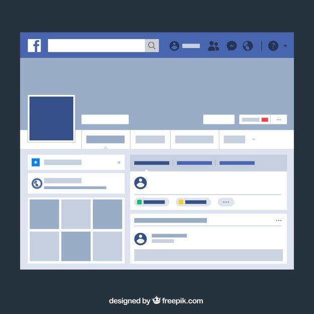 the facebook page is shown with several different icons on it, including buttons and arrows