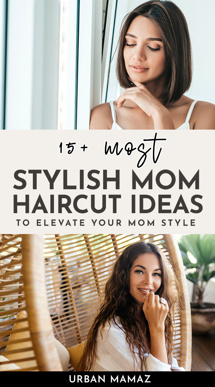 Mom Haircut Easy Hair For Moms, Hairstyles For New Moms, Mom Haircut Ideas, Haircut For Pregnant Women, Medium Length Haircut Postpartum, Stylish Mom Haircut, Non Mom Haircut, Best Haircuts For New Moms, Easy Long Haircuts For Moms