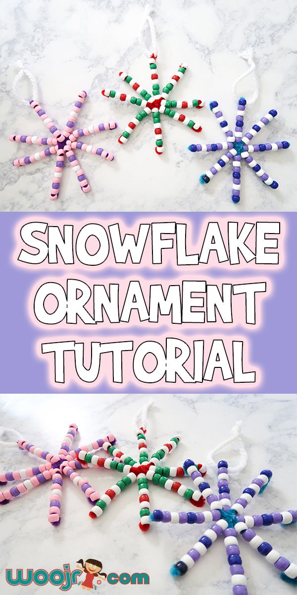 the snowflake ornament is made out of candy canes