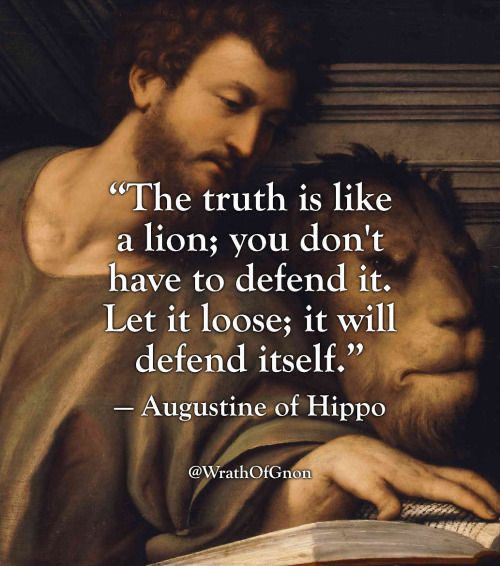 a man laying down next to an open book with the quote, the truth is like a lion you don't have to defend it