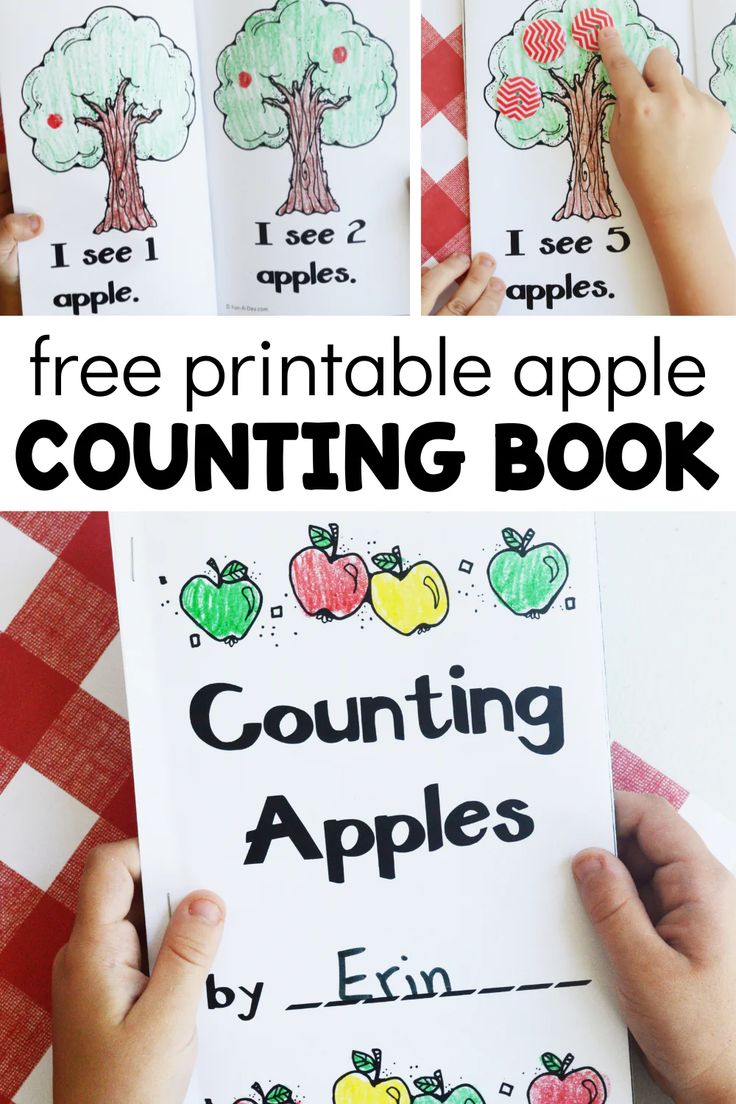 this free printable apple counting book is perfect for toddlers to practice counting with