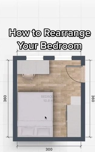 an overhead view of a bedroom with the text how to reannage your bedroom