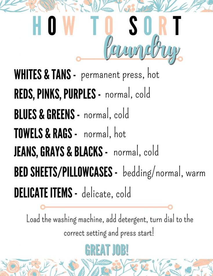 a poster with the words how to sort laundry written in different colors and font on it