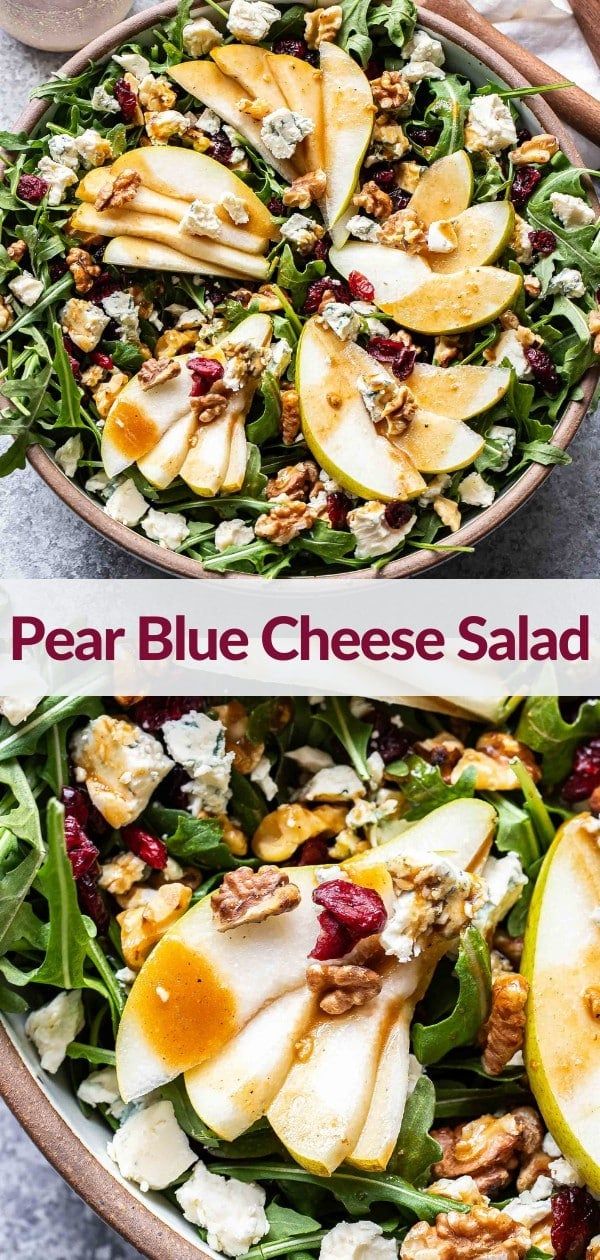 pear blue cheese salad with walnuts and cranberries