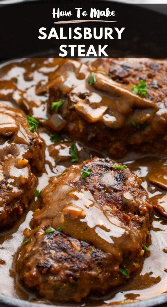 how to make salisbury steak with gravy in a skillet