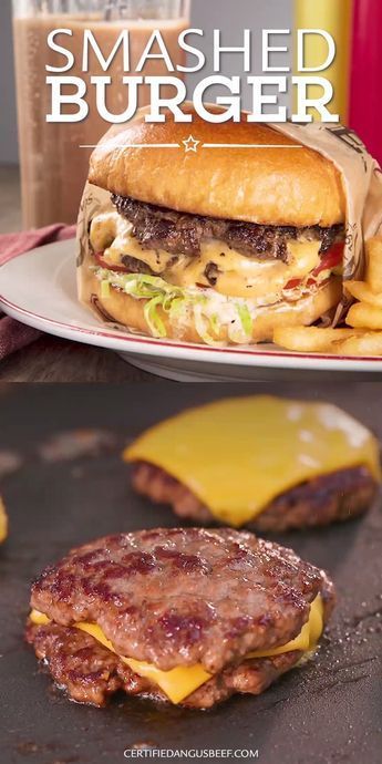 a cheeseburger and some fries on a table