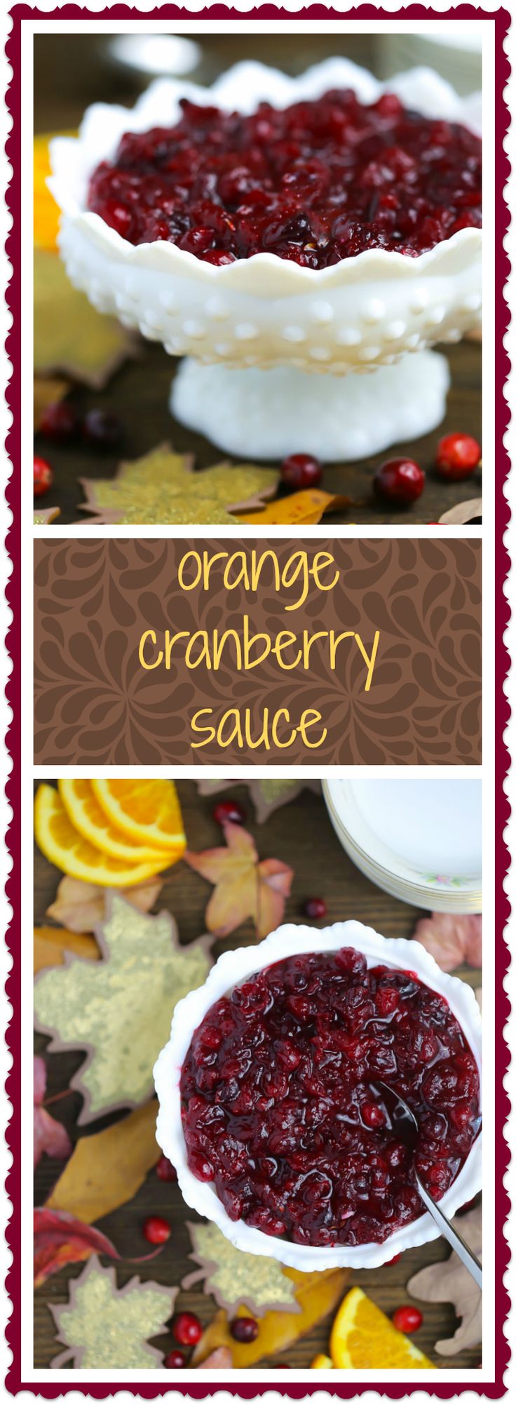 an orange cranberry sauce in a white bowl