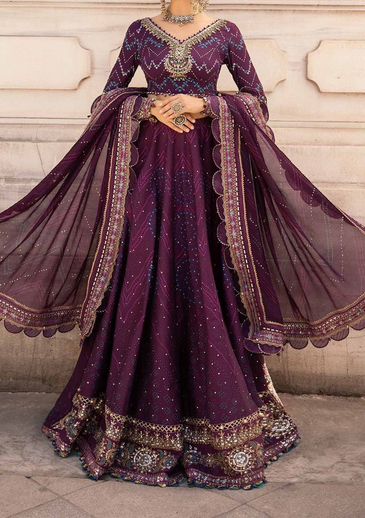 Maria.B Embroidered Sateen Pakistani Lehenga Choli - db27229 Velvet Anarkali, Batik Print Dress, Pakistani Lehenga, Hand Embellishment, Lehenga Jewellery, Saree Sale, Lehenga Style, Lawn Dress, Lehenga Skirt