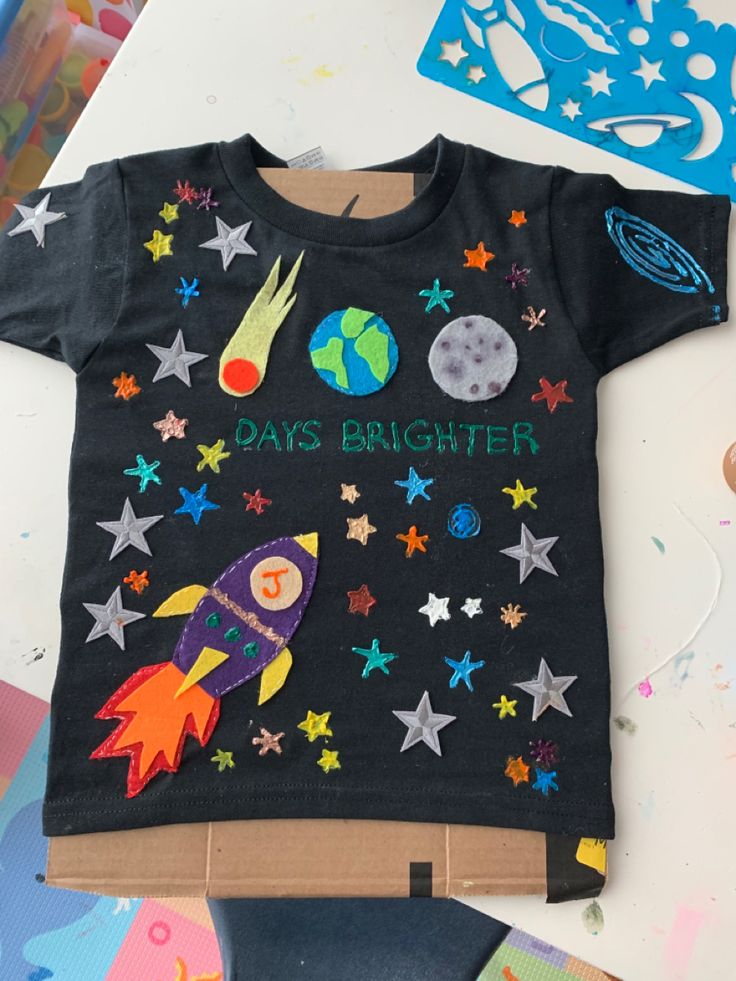 a child's t - shirt with the words days brighter on it and stars