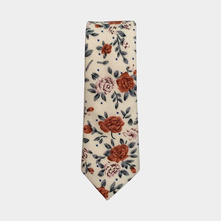 ROSARIO – Frank & Buck Classic Formal Ties With Floral Print, Elegant Floral Print Ties For Spring, White Floral Print Tie For Formal Occasions, Formal White Suit And Tie Accessories With Floral Print, Formal White Floral Print Suit And Tie Accessories, Summer Formal Suit And Tie Accessories With Floral Print, Summer Formal Ties With Floral Print, Classic Floral Suit And Tie Accessories For Spring, Floral Print Suit And Tie Accessories For Spring Business