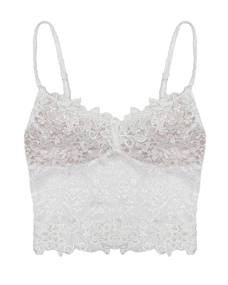 Boys Lie Lace Crop Top With Built-in Bra, Elegant White Crop Top With Adjustable Straps, Summer Lace Crop Top With Built-in Bra, Elegant Summer Lace Crop Top, Sleeveless Lace Top With Lace Closure For Summer, White Lace Top With Built-in Bra For Summer, Summer Camisole With Lace Closure And Spaghetti Straps, White Delicate Lace Cropped Top, White Delicate Lace Cami Top