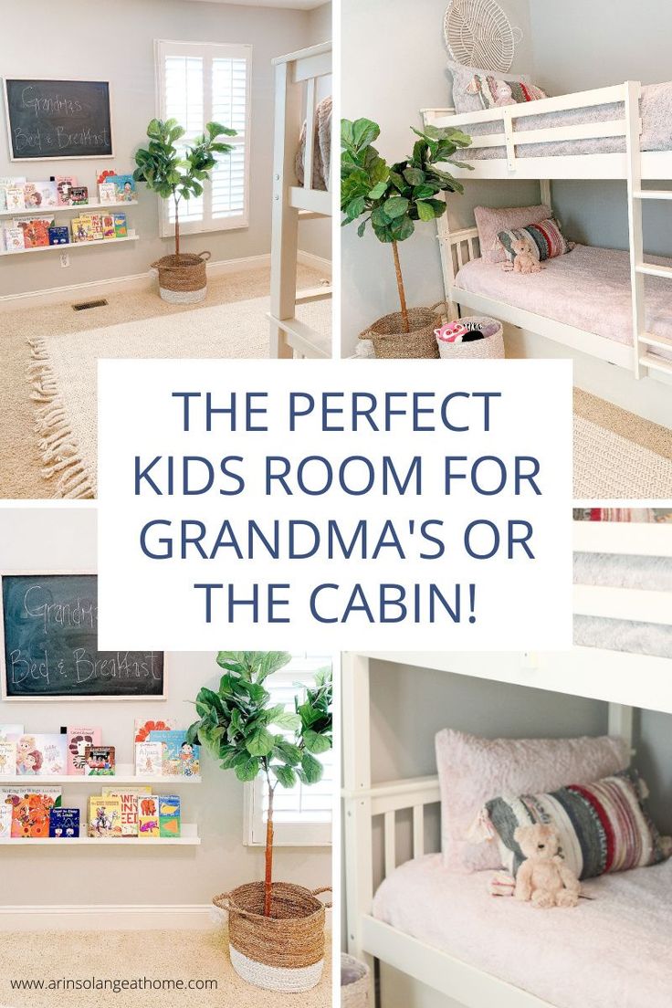 the perfect kids'room for grandma's or the cabin is featured in this article