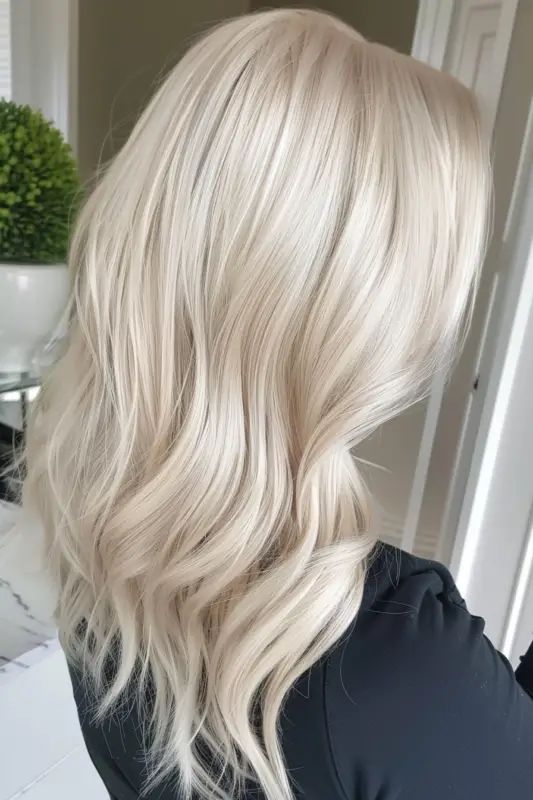 Icy Ash Blonde Hair, Tones Of Blonde, Icy Blonde Hair Color, Light Blonde Balayage, Winter Blonde Hair, Timeless Hair, Vanilla Blonde, Blonde Hair Goals, Winter Blonde