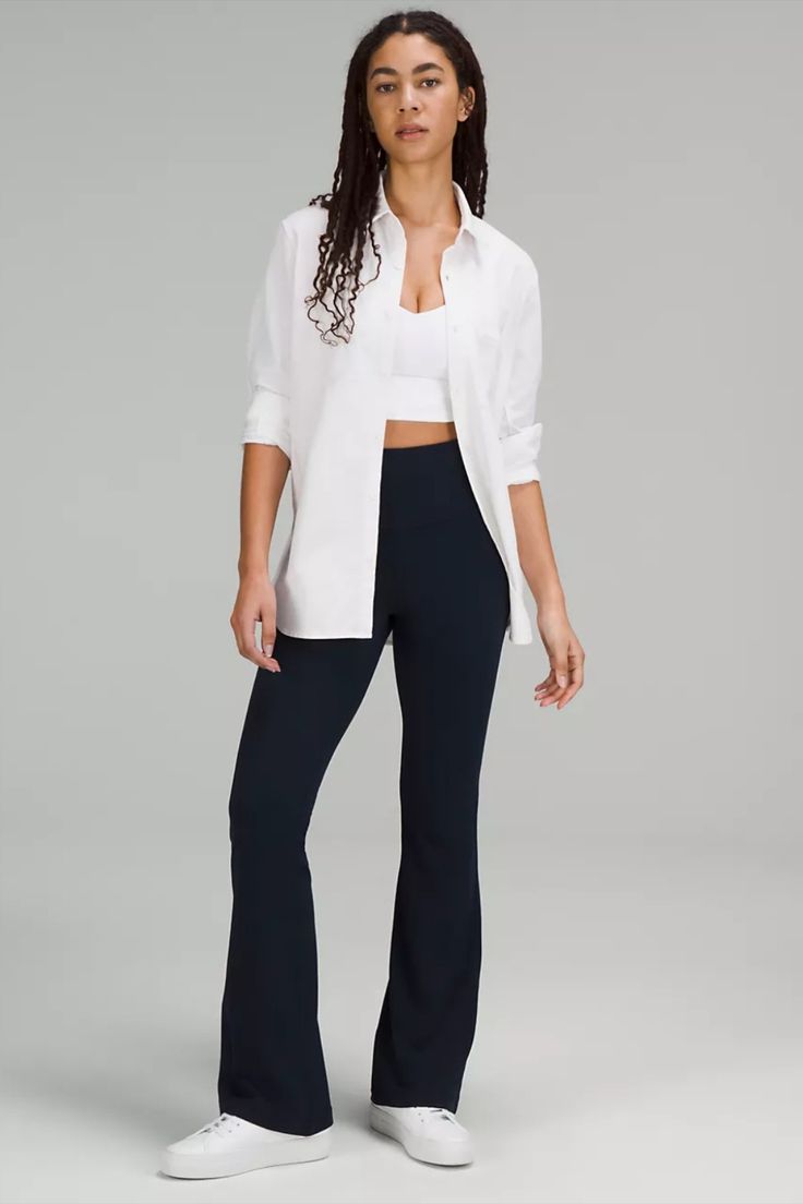 Groove Pants Outfit, Sport Outfit Woman, Flared Pants, Lululemon Women, Tight Leggings, Pants Outfit, Flare Pants, Long Tops, Short Tops