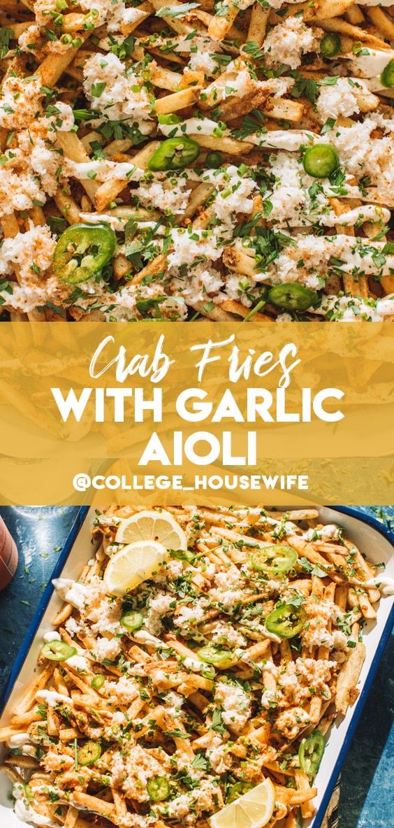 a casserole dish with garlic and broccoli in it on a blue table