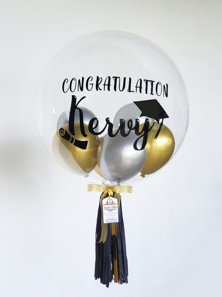 graduation balloons with congratulations kerry on them