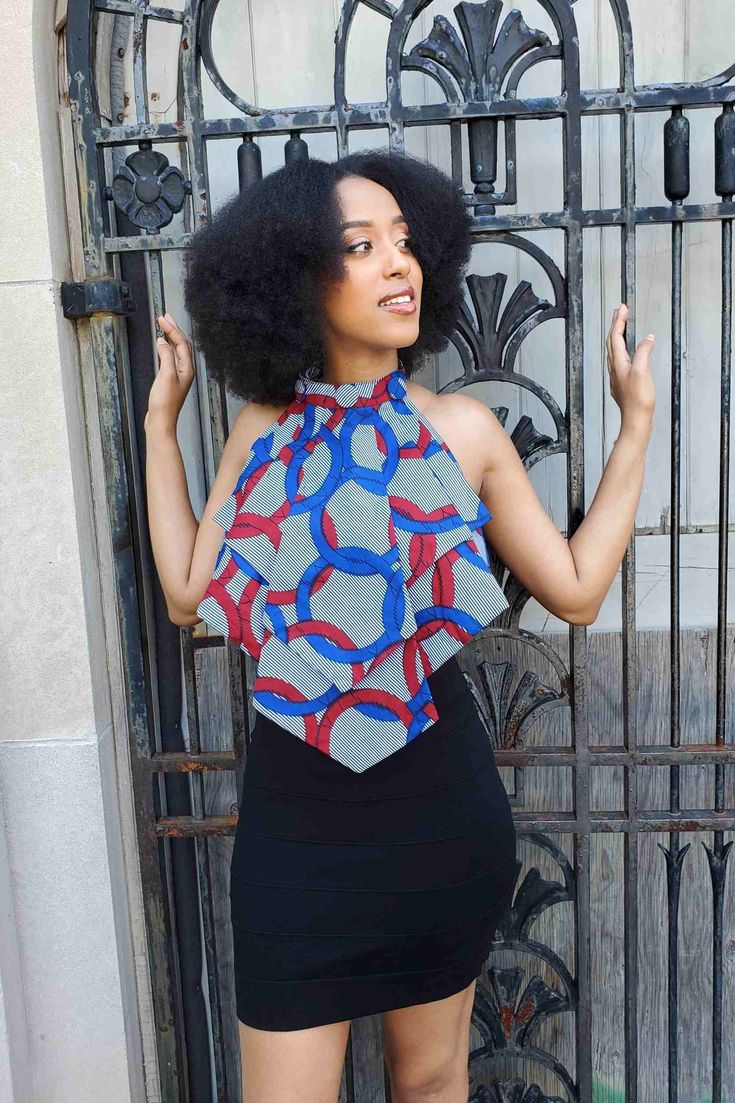 Blue and Red Cravat for women. Bowtie for women. Necktie for women. African necklace Women Necktie, Smart Casual Outfit, Neck Piece, Fresh Look, Evening Attire, Necktie, African Print, Neck Tie, Date Night