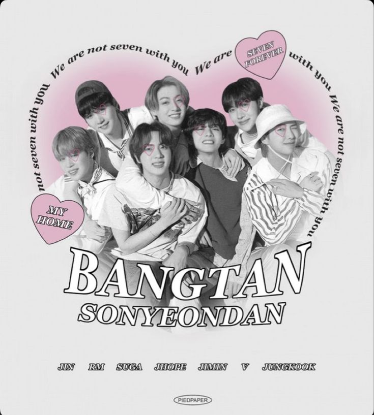 the poster for bangtan'sonfondan is shown in black and white