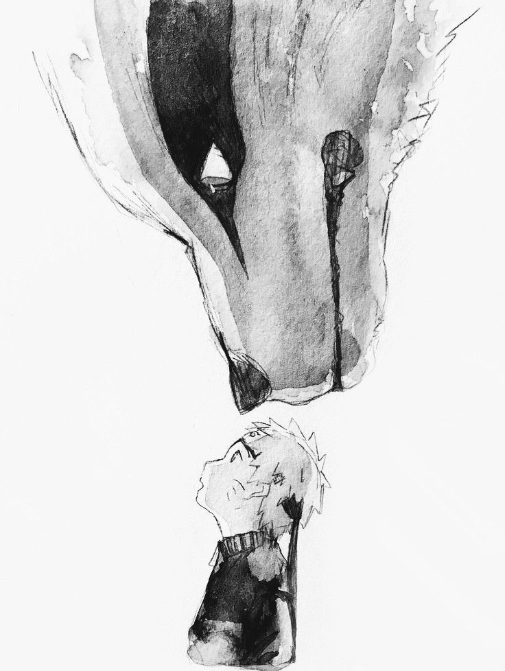 a black and white drawing of a person holding a flower in their hand with the other hand