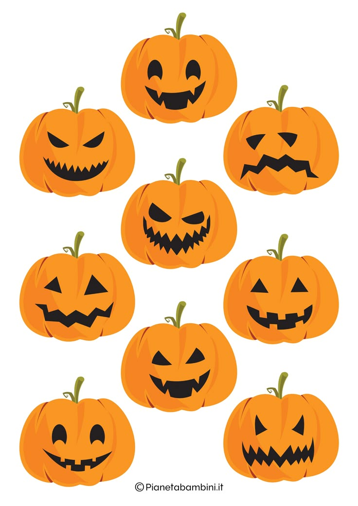 pumpkins with faces cut out to look like jack - o'- lanternes