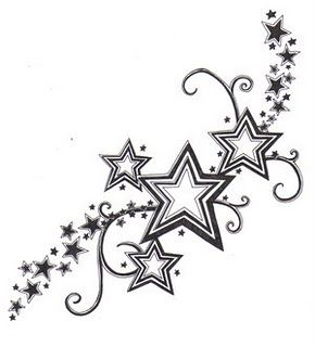 stars and swirls tattoo design