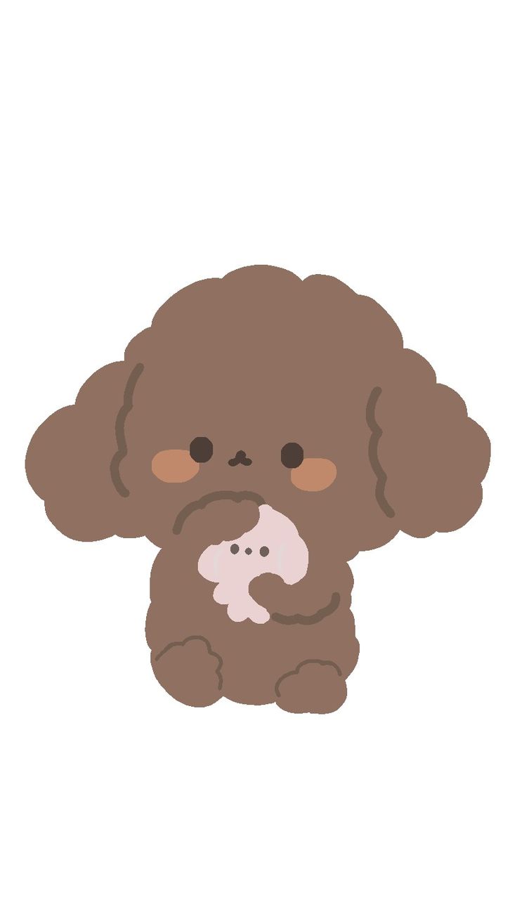 Kawaii Dog Illustration, Cute Dog Drawing Kawaii, Cute Poodle Drawing, Kawaii Poodle, Bichon Frise Drawing, Poodle Wallpaper, Poodle Illustration, Poodle Doodles, Poodle Doodle