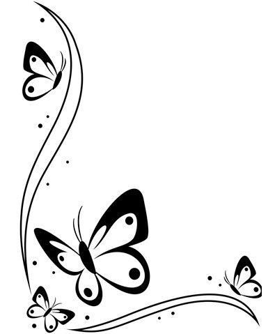 black and white butterflies flying in the air with swirly lines on it's wings