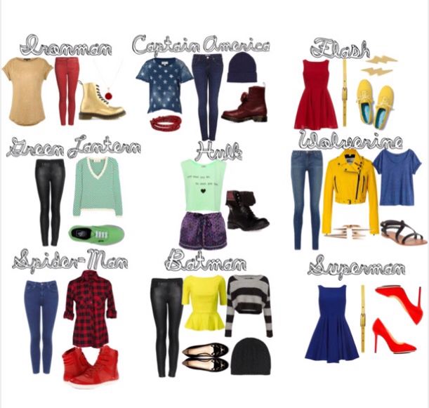 A fashionable Superhero everyday of the week Superhero Inspired Outfits, Marvel Bounding, Movie Character Outfits, Bond Outfits, Marvel Inspired Outfits, Comic Con Outfits, Disney Bound Outfits Casual, Disneybound Outfits, Marvel Oc