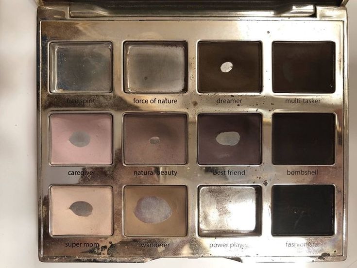 the eyeshadow palette is open and ready to be used on someone's face