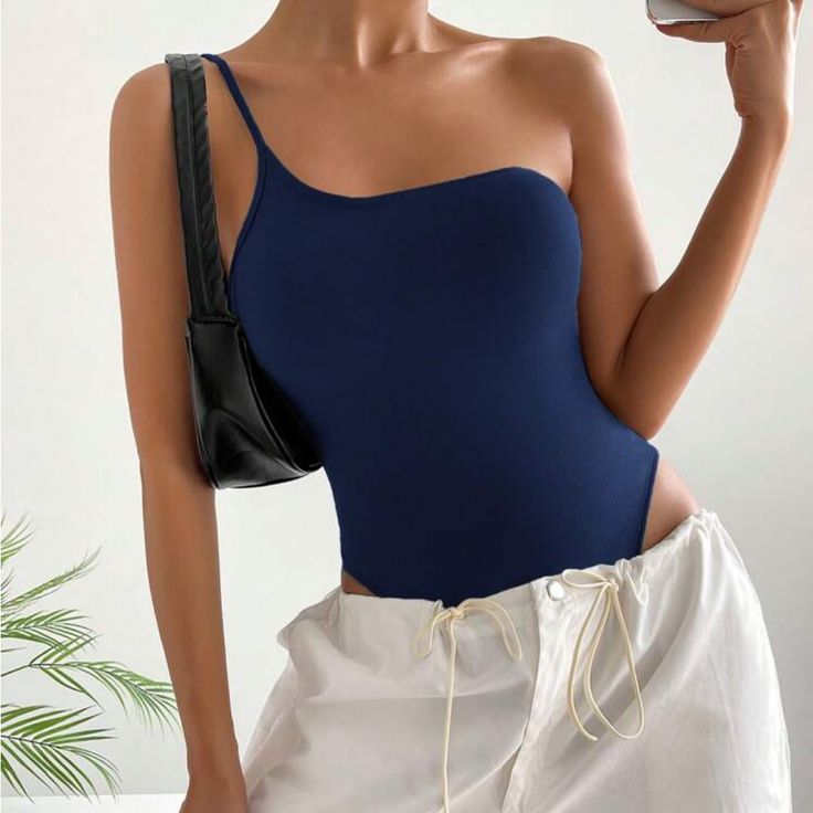 Super Cute And Stylish Ships In 5-10 Business Days Blue Solid Color Bodysuit For Summer, Blue Solid Color Summer Bodysuit, Chic Blue Bodysuit For Summer, Chic Blue Summer Bodysuit, Blue Summer Party Bodysuit, Elegant Blue One-piece Bodysuit, Chic Blue Bodysuit For Spring, Chic Blue Lined Bodysuit, Chic Blue One-piece Bodysuit