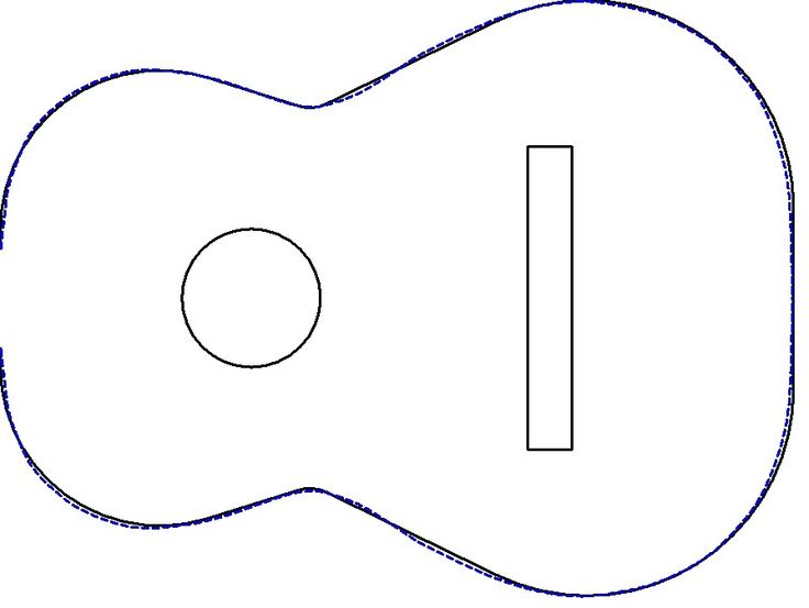 the outline of an acoustic guitar