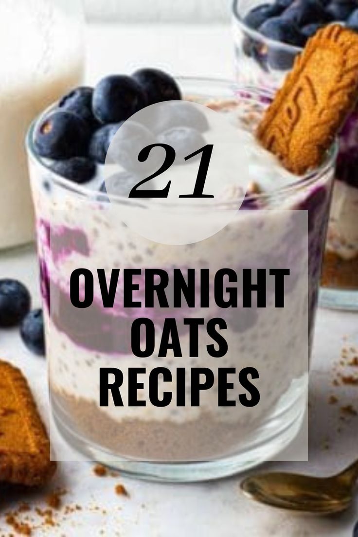 overnight oats recipe with blueberries and milk