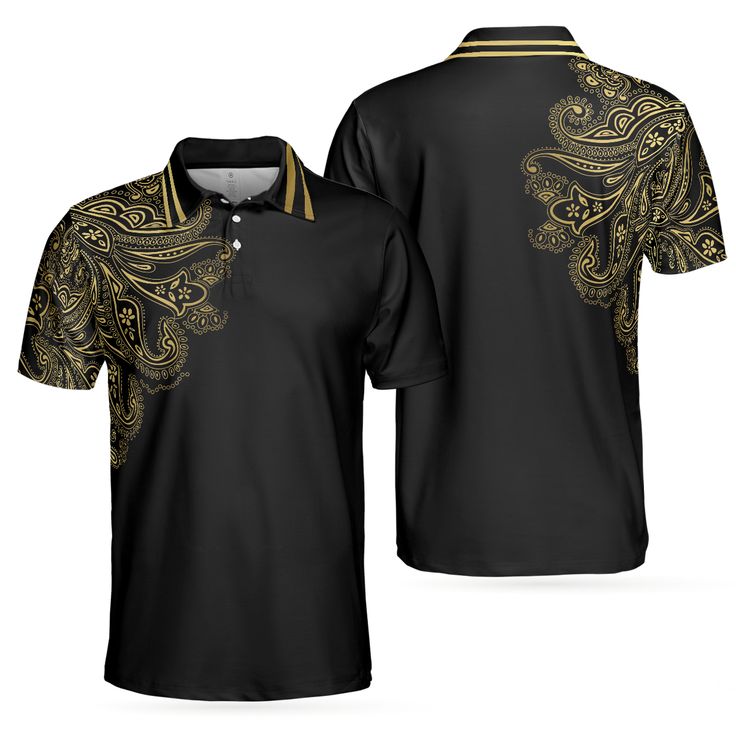 Personalized Golden Floral Paisley Golf Polo Shirt Check more at https://oteprints.com/product/personalized-golden-floral-paisley-golf-polo-shirt/ Polo Shirt Sublimation Design, Sports T Shirt Design, Cricket Dress, Cricket T Shirt Design, Cricket T Shirt, Polo Jersey, Sport Shirt Design, Custom Polo Shirts, Polo Shirt Design