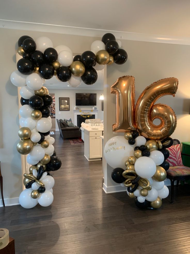 balloons are arranged in the shape of numbers