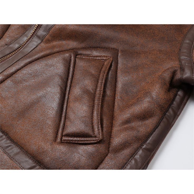 Product information:Fabric: otherCollar: stand-up collarClothing placket: zipperColor classification: brownSleeve length: long sleeveThickness: thickerLength: RegularClothing version type: loose typeSize information:Size: S M L Brown Leather Jacket With Ykk Zipper, Brown Hooded Biker Jacket With Zipper Closure, Brown Stand Collar Outerwear For Work, Brown Hooded Biker Jacket For Fall, Vintage Brown Long Sleeve Outerwear For Fall, Brown Outerwear With Ykk Zipper For Fall, Brown Hooded Outerwear With Zipper Closure, Brown Hooded Biker Jacket With Pockets, Winter Brown Leather Jacket With Pockets