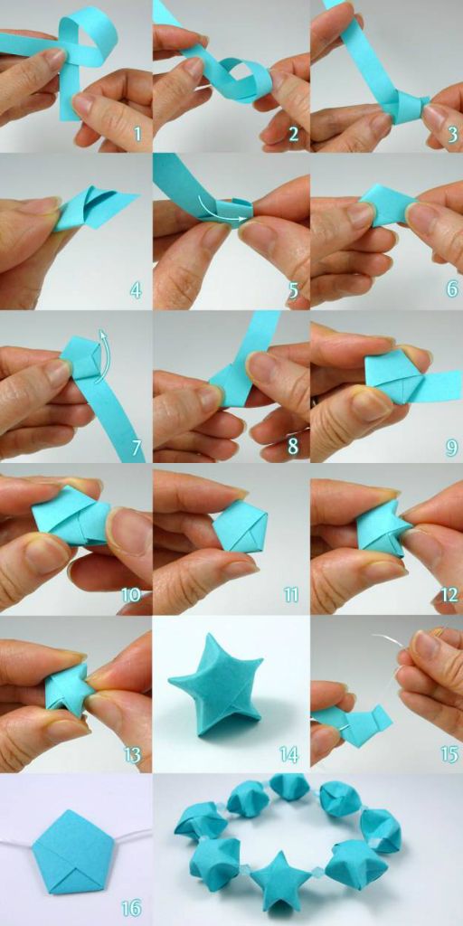 step by step instructions to make origami stars