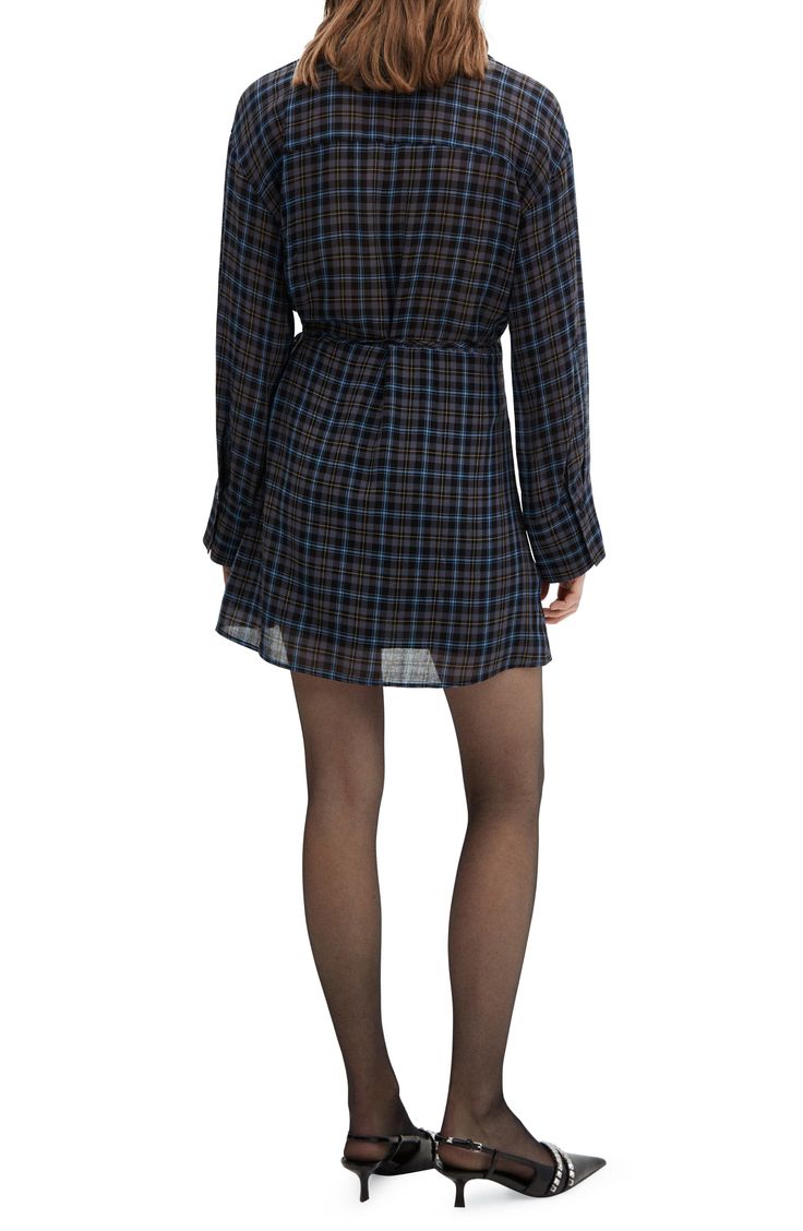 Fall for the wrapped silhouette of this woolly, day-to-night mini covered in polished plaid. 35" length (size 8) True wrap style with side tie closure Spread collar Long sleeves with button cuffs Lined skirt 85% viscose, 15% wool Dry clean or machine wash, line dry Made in Turkey Long Sleeve Mini Dress With Tie Waist For Work, Workwear Mini Dress With Tie Waist, Winter Plaid Mini Dress, Long Sleeve Plaid Dress For Work, Chic Mini-length Plaid Dress For Fall, Chic Mini Length Plaid Dress For Fall, Fall Mini Dress With Tie Waist, Chic Fall Plaid Mini Dress, Winter Mini Dress For Workwear