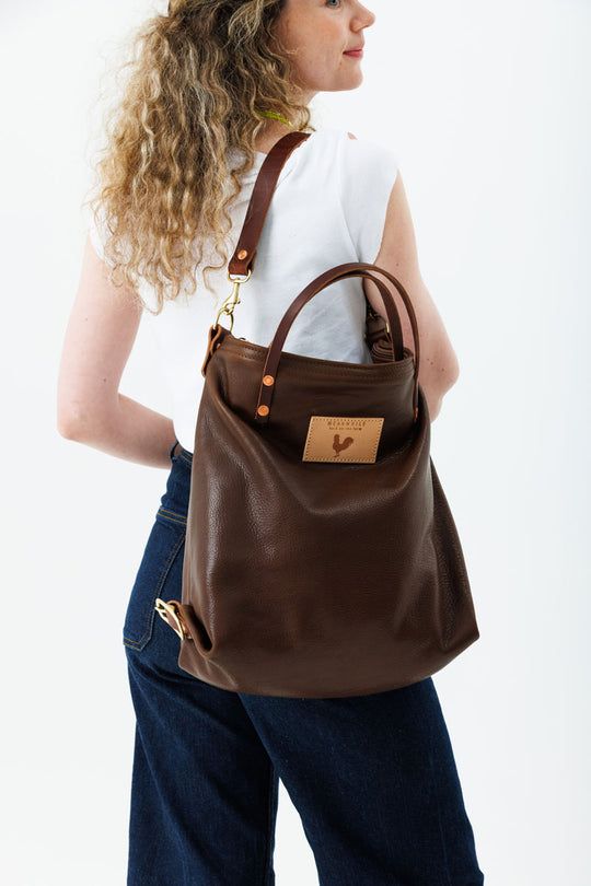 Mocha Tuscan Leather Backpack – Meanwhile Back on the Farm Leather Backpack With Top Handle And Leather Handles, Everyday Leather Backpack With Top Carry Handle, Everyday Brown Backpack With Double Handle, Everyday Backpack With Leather Top Handle, Brown Double Handle Backpack With Top Carry Handle, Brown Double Handle Backpack For Everyday, Brown Satchel Backpack For Everyday Use, Brown Backpack With Double Handle For Everyday Use, Brown Everyday Backpack With Top Handle