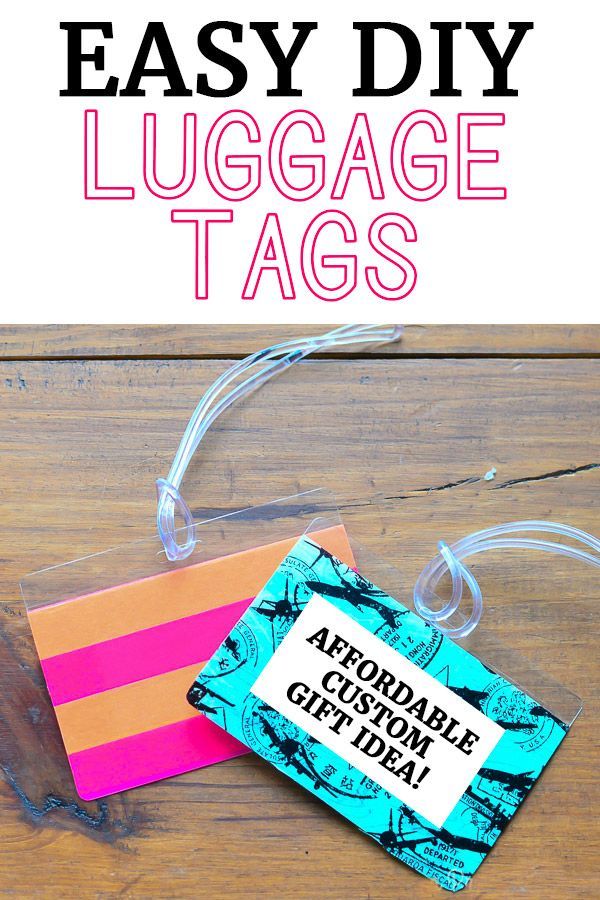 an easy diy luggage tag that is great for kids to make