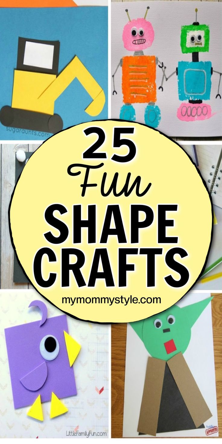 the 25 fun shape crafts for kids to make