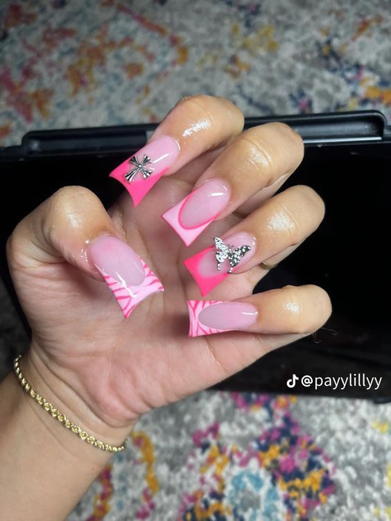 Acrylic Nail Set, Duck Nails, Hard Nails, Colored Acrylic Nails, Girly Acrylic Nails, French Tip Acrylic Nails, Short Square Acrylic Nails, Exotic Nails, Long Acrylic Nails Coffin