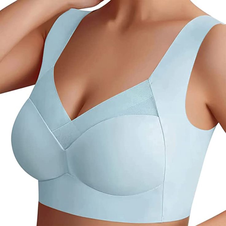 PRICES MAY VARY. Comfortable: Wireless bra for women is made of skin-friendly, highly elastic fabric ,offers lightweight/breathable and comfortable feeling. Wireless&Seamless:V neck, Air Ultimate Lift Stretch,No Steel Ring,super soft,and you will feel nothing at all. Push Up Bra: Provide instant sculpting of breasts shape & contour against sagging, Creating a perkier & smoother shape with full support. Occasion: This everyday bras can wear for Daily wear, Sleep, Sports, Fitness, Yoga, Pregnancy, Belle Silhouette, Women Gathering, Comfortable Bras, Estilo Chic, Improve Posture, Tallinn, Persona 5, Seamless Bra, Womens Bras