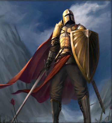 Gold Knight Golden Knight Art, Golden Knight Fantasy Art, Sun Knight, Shield Knight, Golden Knight, Plate Armor, Golden Warriors, Mountains Forest, Forest Hills