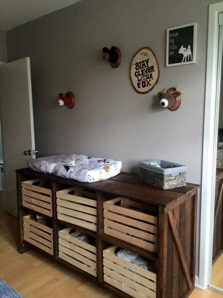 a baby crib in the corner of a room